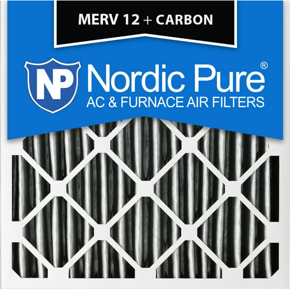 Nordic Pure 19x27x1ExactCustomM10+C-6 MERV 10 Carbon AC Furnace Filters 6 Piece 